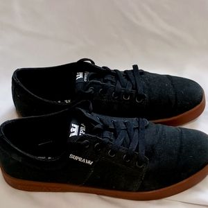 SUPRA Mens Black Size 10 Skate Sneakers